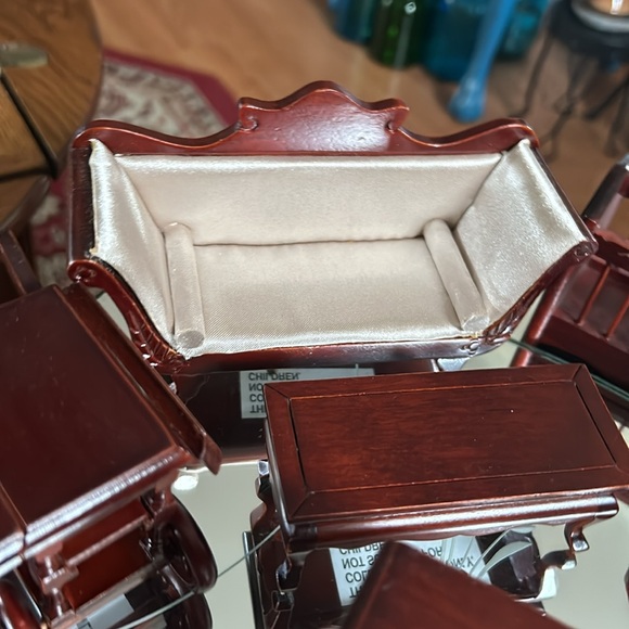 Vintage Cherry Wood Formal Dollhouse Furniture - Picture 3 of 13